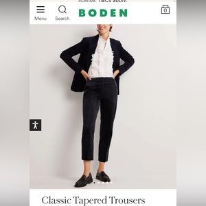 Boden Classic Tapered Trousers. NWT.
